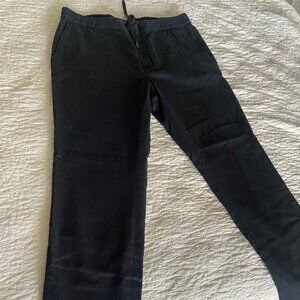 Theory Mens L/G Black Owen Drawstring Pants NWT